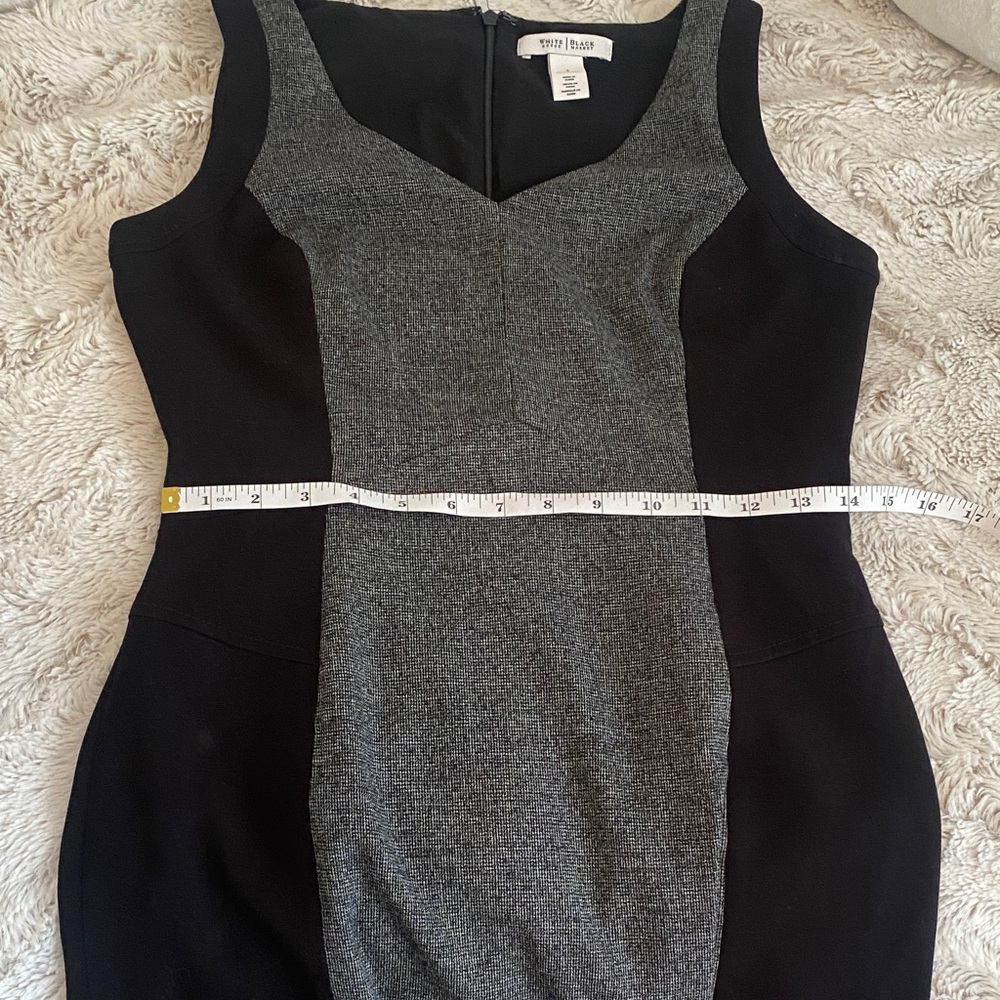 White House Black Market Colorblock Sheath Dress Size 2 Gray & Black Dress - Picture 7 of 10